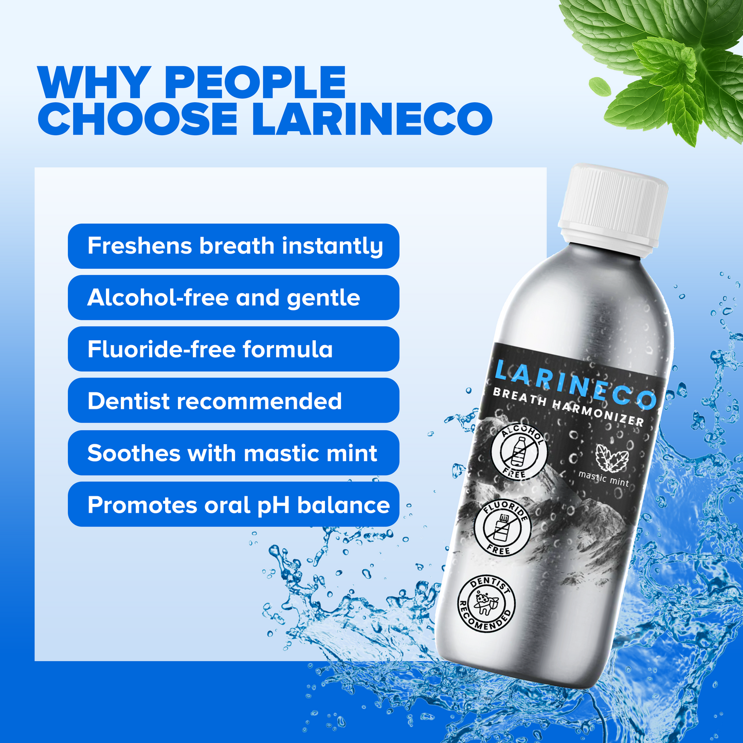 Larineco Breath Harmonizer for fresh breath and oral pH balance