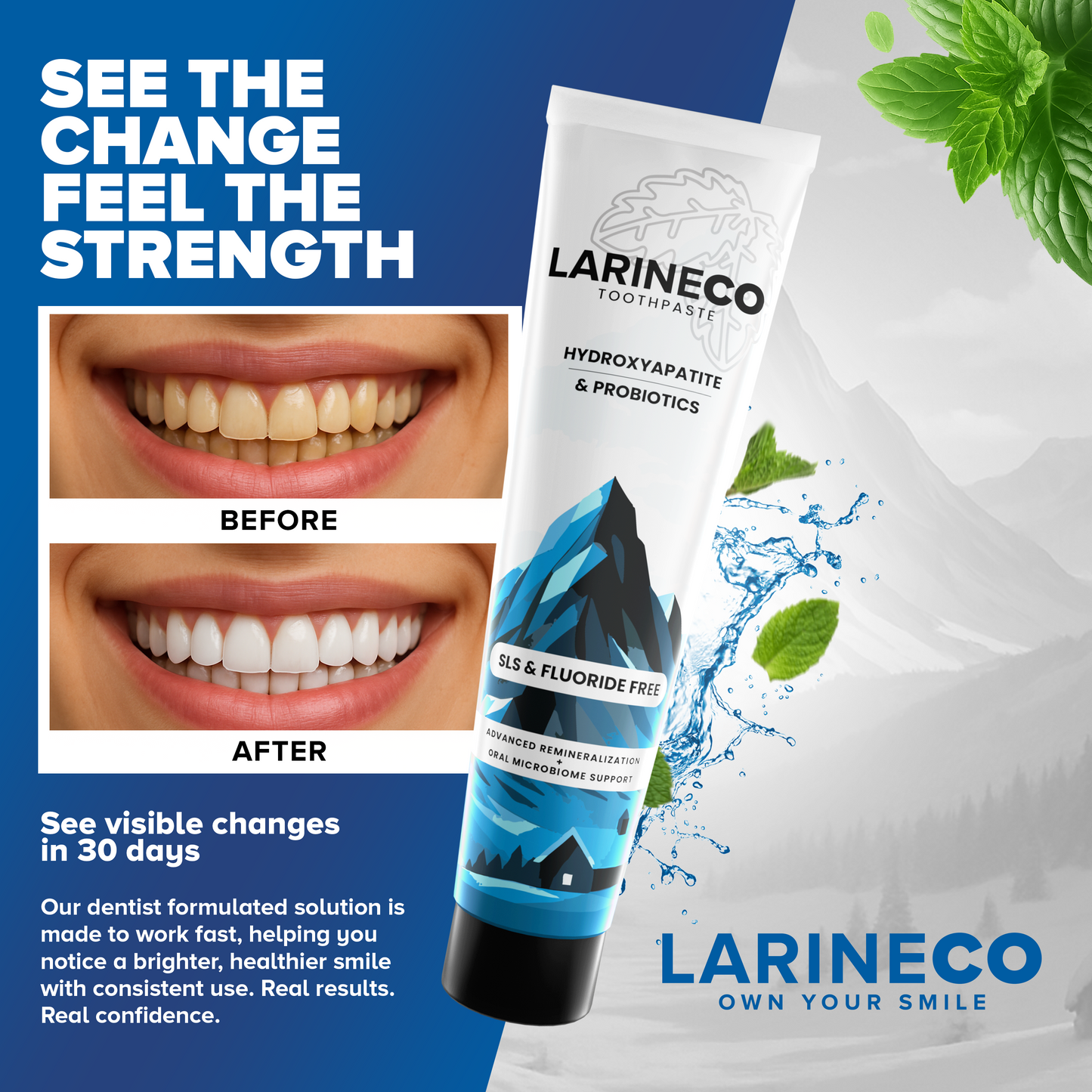 Larineco™️ - Remineralizing Toothpaste (No Fluoride or SLS ingredients)