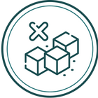 Sugar cubes crossed out icon