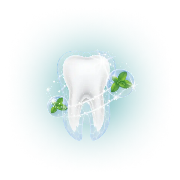 Healthy tooth with mint bubbles - Group 1000006130