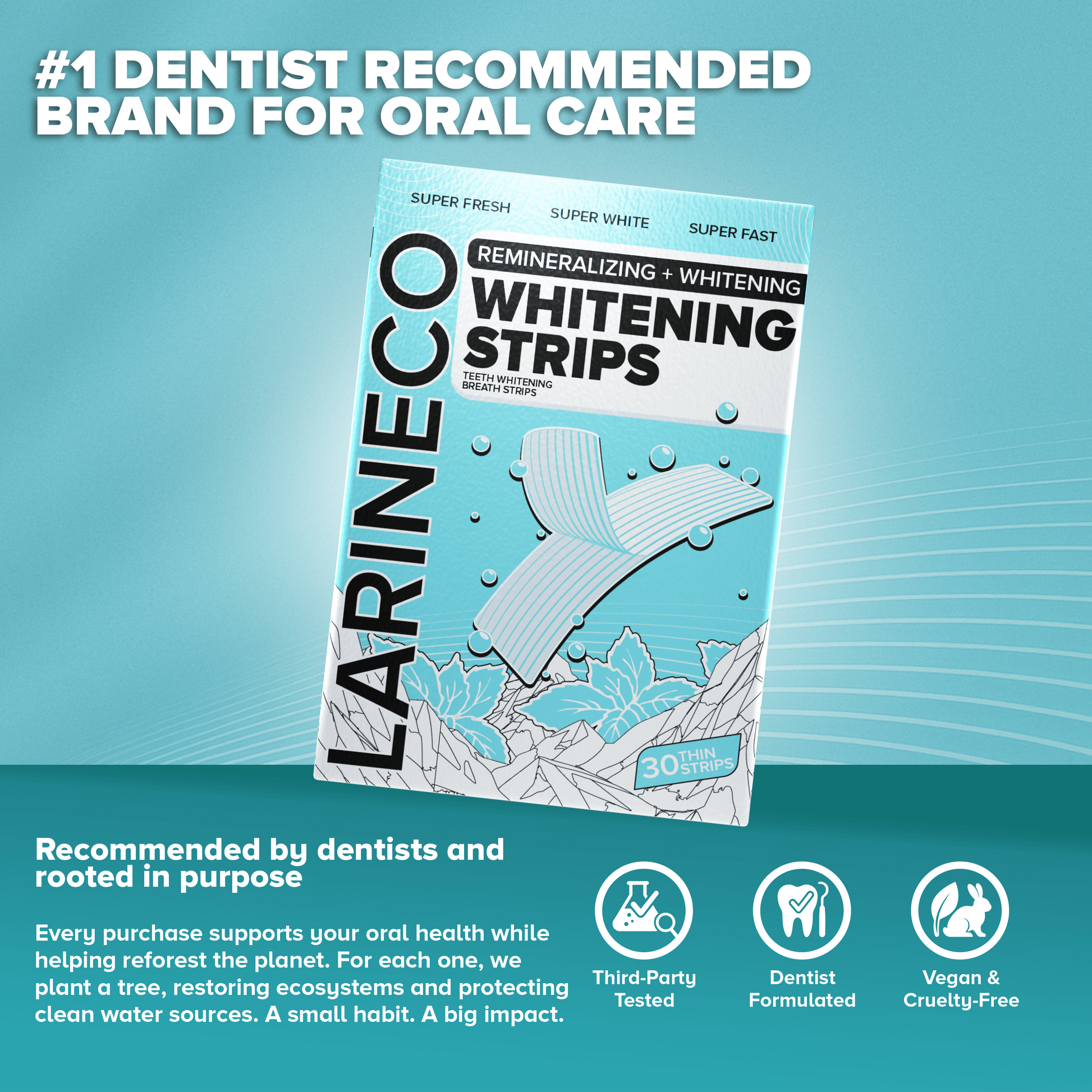 Larineco Whitening Strips - #1 Dentist Recommended Brand