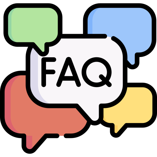 FAQ icon with speech bubbles