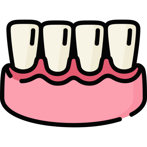 Healthy gums and teeth illustration
