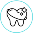 Clean tooth icon