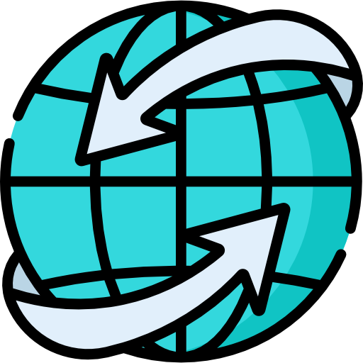 globe with arrows