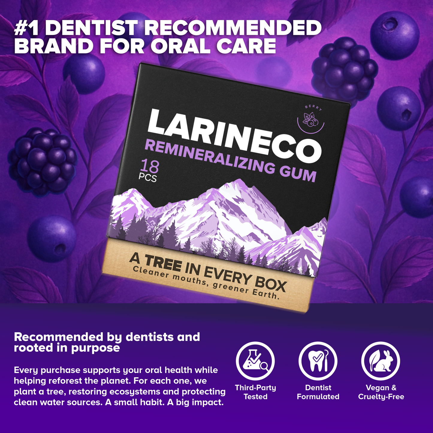 Larineco™️ - Berry Remineralizing Gum