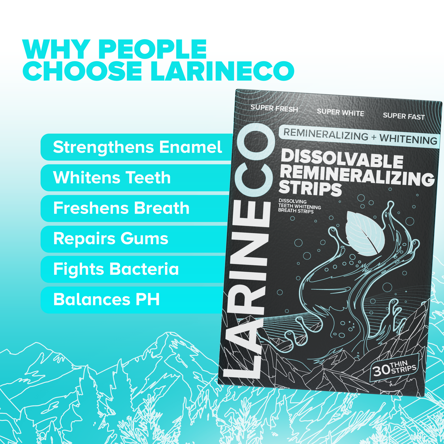 Larineco™️ - Dissolvable Remineralizing & Whitening Strips
