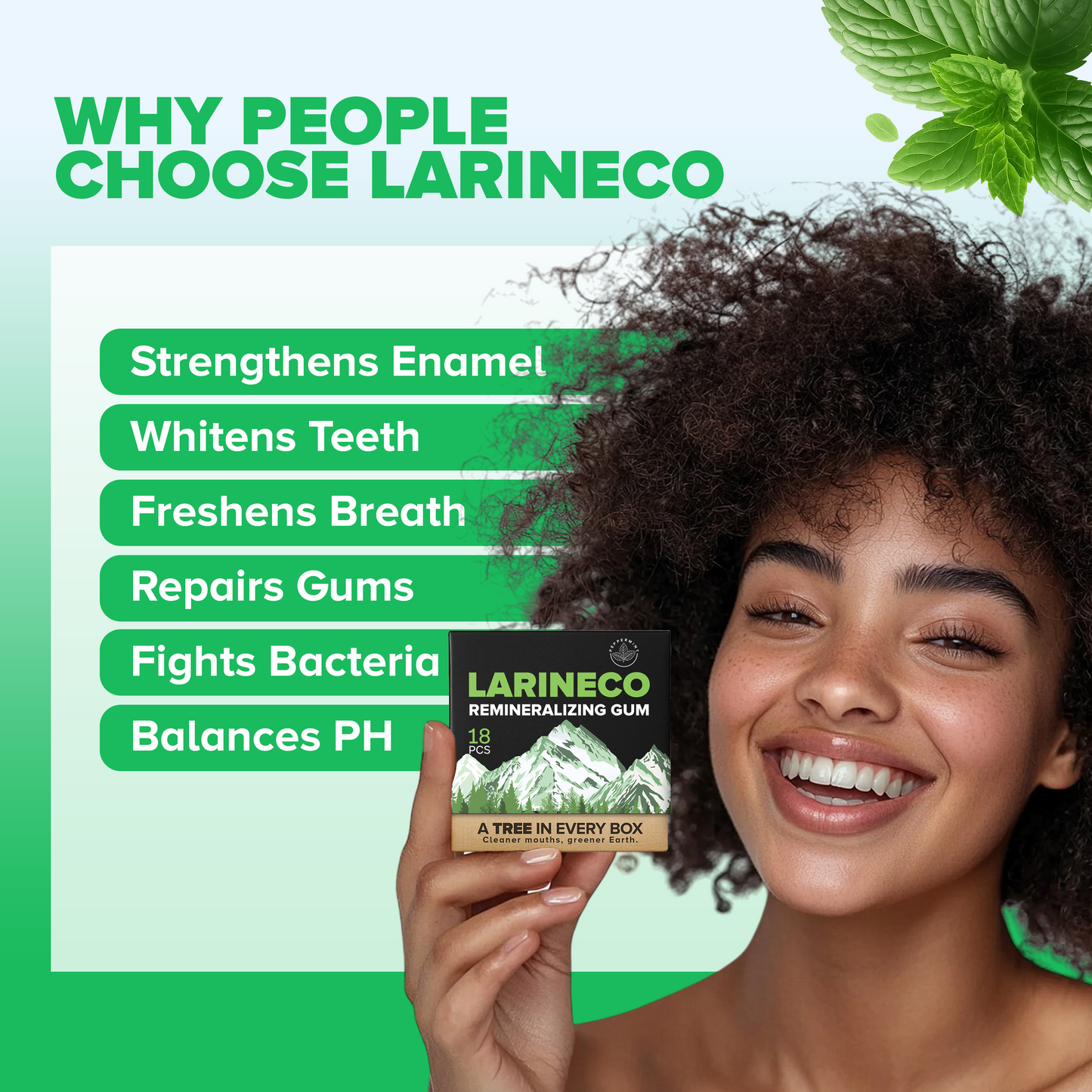 Larineco™️ - Peppermint Remineralizing Gum