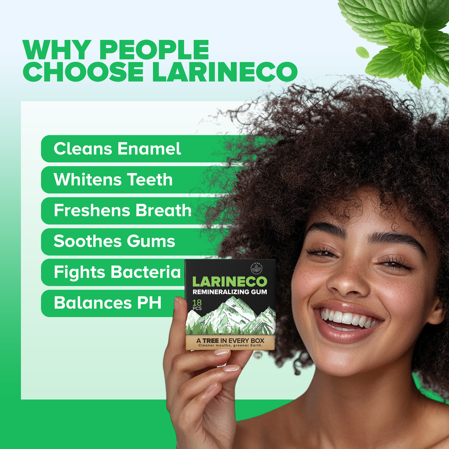 Larineco™️ - Peppermint Remineralizing Gum