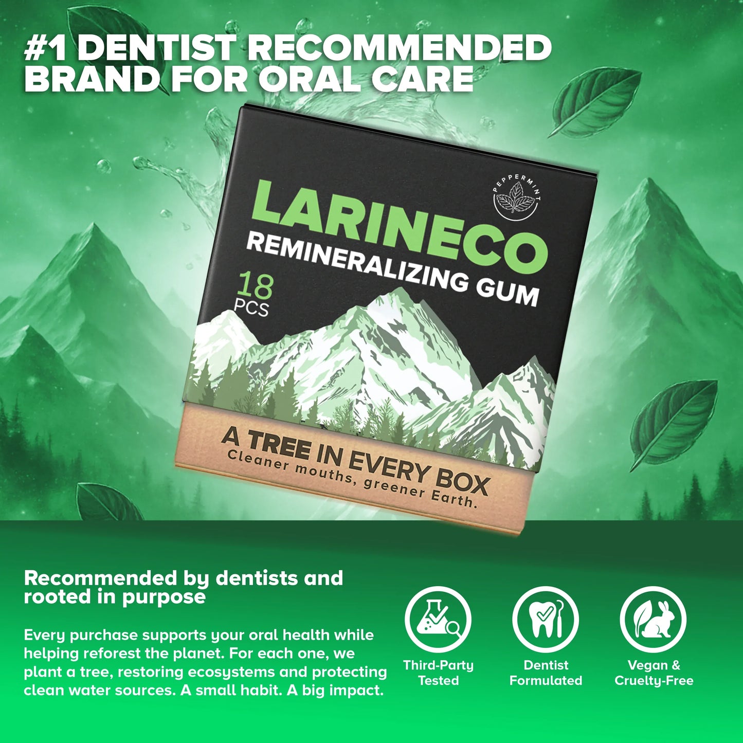 PepperMint Larineco Remineralizing Gum