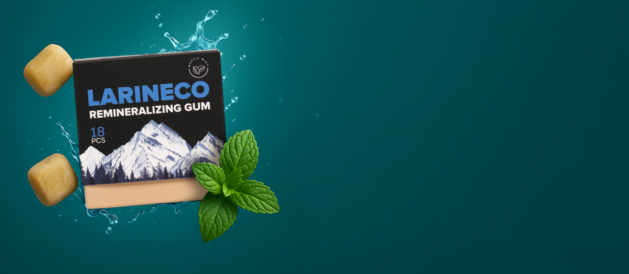 Larineco Remineralizing Gum with Mint - Product Image